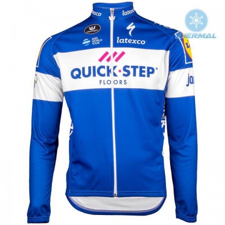 Maillot vélo 2018 Quick Step Floors Hiver Thermal Fleece N001